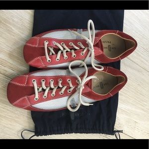 Prada Red Car Shoe Italian Sz 38.5